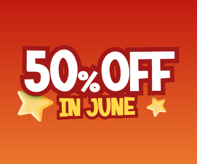 Get 50% Off In June!