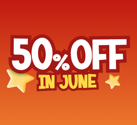 Get 50% Off In June!