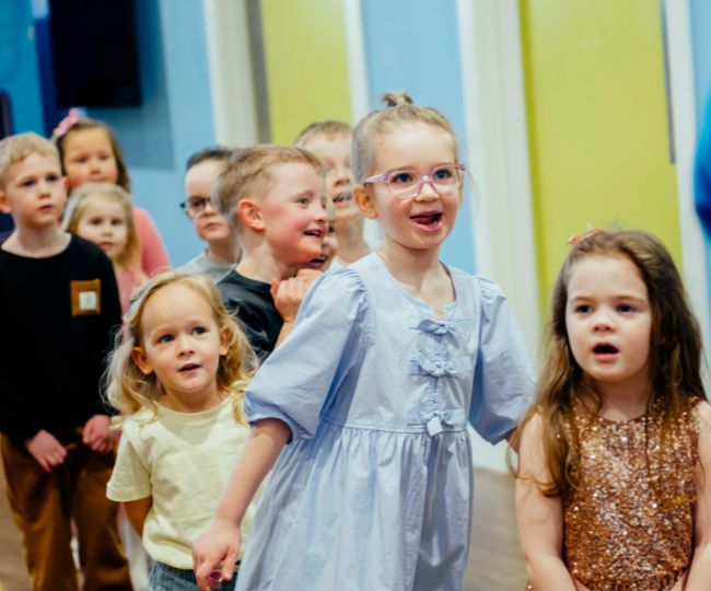 kids and their friends at a play valley party